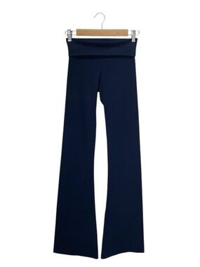 Solow Foldover Flare Legging Women’s Size XXS Navy Blue Cotton xxs New NWT